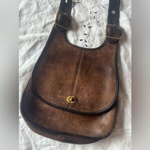vintage Coach Crescent Saddle Bag authentic is it Bonnie Cashin era?